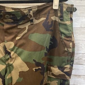 Vintage Rothco XL Reg BDU Pants Military Camo Woodland Rip-Stop Made In USA